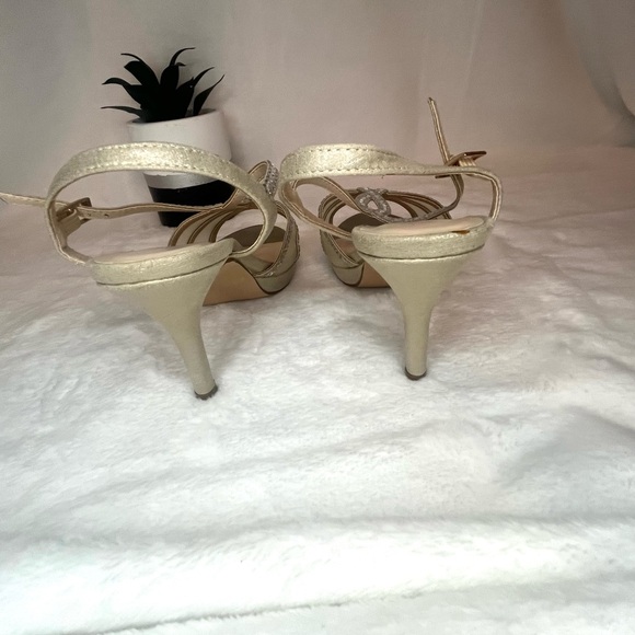 Paradox London Estelle Strappy Heels Women's Size 5 champagne - Picture 5 of 7